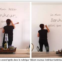 Phrase peinte sur un mur