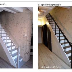 Escalier en chne relook